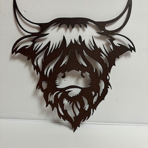 Highland Cow Sign/Steel Decor