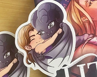 Titan & Jules Chibi Sticker from Titan: A Gargoyle Daddy Dom Romance - monster romance - spicy - gargoyles