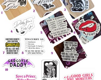 Custom Monster Romance Sticker Pack - 3 stickers of your choice