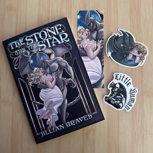 PRE-ORDER** The Stone and The Star: A Gargoyle Monster Romance Novella w/ Author Signature + Colossus & Astra Chibi Sticker and MORE!