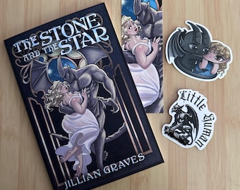 PRE-ORDER** The Stone and The Star: A Gargoyle Monster Romance Novella w/ Author Signature + Colossus & Astra Chibi Sticker and MORE!
