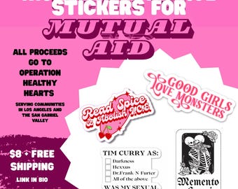 LIMITED TIME: Monster Romance Favs Sticker Pack for Mutual Aid