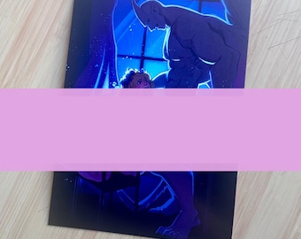 Astra & Colossus Teasing Scene of The Stone and The Star: A Gargoyle Monster Romance Novella Art Print