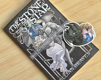 VORBESTELLUNG** Der Stein und der Stern: Gargoyle Monster Liebesroman mit Autor Signatur + Colossus & Astra Chibi Sticker