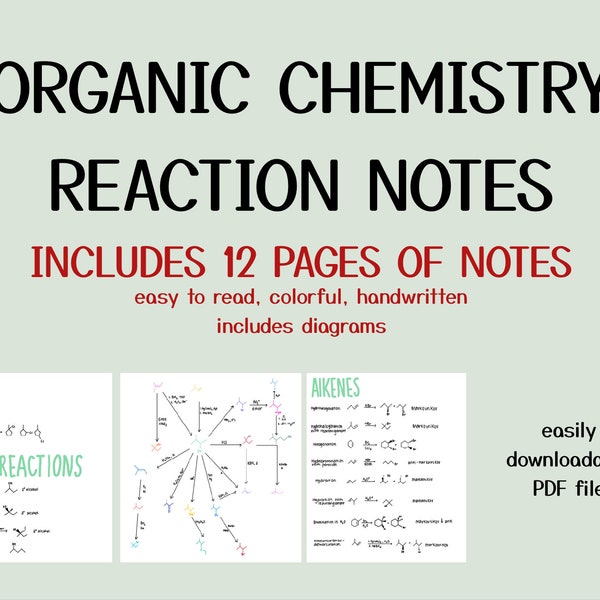 Organic Chemistry I Reaction Summary