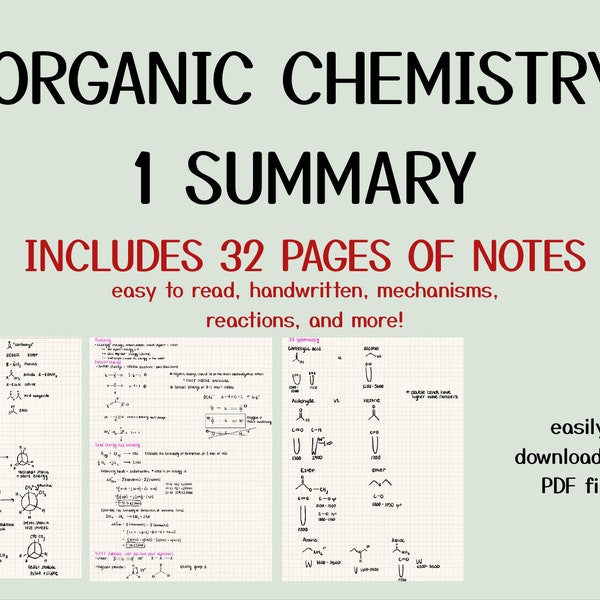 Organic Chemistry 1 Summary