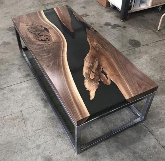 Black River Walnuts Epoxy Coffee Table Etsy