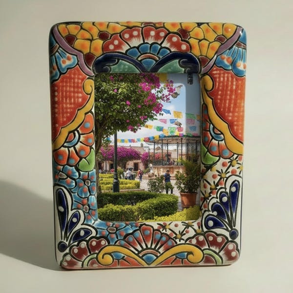 Talavera Picture Frame Made in Mexico