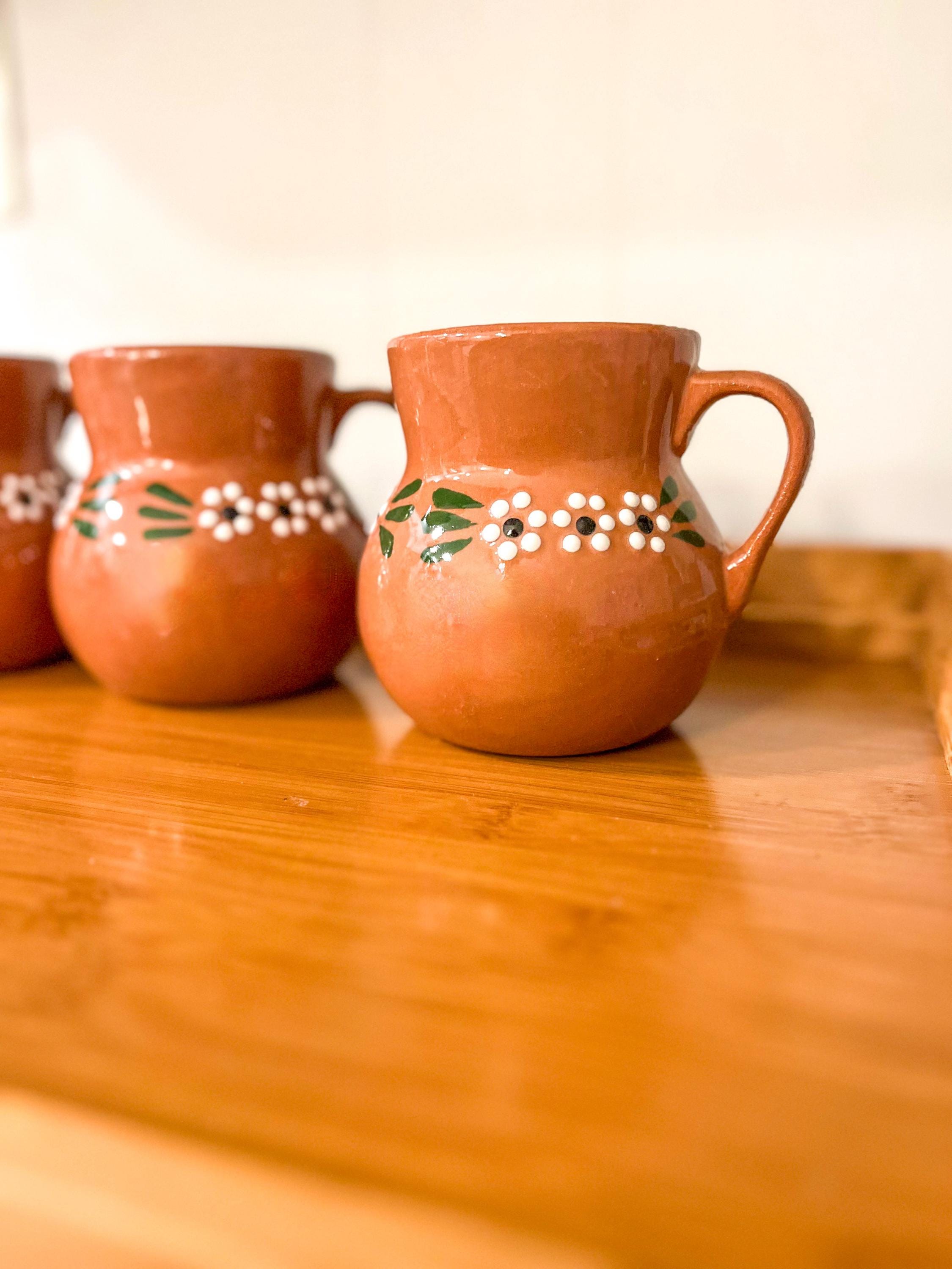 Mexican Clay Mug Jarro De Barro Rustic Kitchen Decor Made in Mexico - Etsy