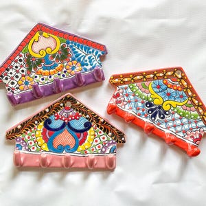 Porte-clés Talavera, authentique poterie mexicaine, décoration murale, cadeau de pendaison de crémaillère coloré, fabriqué au Mexique, art céramique peint à la main, décoration d'intérieur
