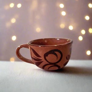 Barro Clay Mug Coffee Gift Home Decor Mexican Pottery Clay Mug Hand Painted Kitchen Decor Barro Coffee Cup Ceramic Pottery Gift