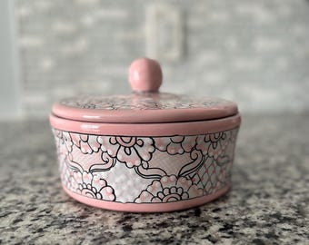 Calentador de tortillas rosa, canasta de tortillas de cerámica mexicana, cerámica de Talavera rosa mexicana, decoración para el hogar y la cocina, calentador de tortillas