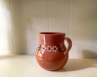 25 oz Mexican Barro Mug Large Clay Mug Mexican Pottery Home Decor Agua Frescas Cup Handmade Clay Cup Large Clay Drinkware