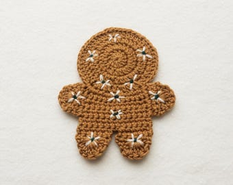 gingerbreadman crochet coaster mexican barro inspired coaster home decor