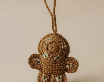 Mexican Gingerbread Crochet Ornament Handmade Bag Charm Keychain or Holiday Décor