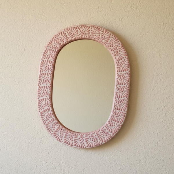 Pink Mirror Made in Mexico