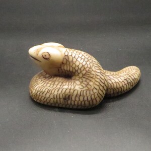 Alabaster Caliza Stone Snake hand carved Sacred Valley Peru