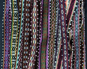 Various Designs Woven Beaded Despacho Ties / Watana Ties / Mesa Ties / Waist Wrap / Head Wrap Hand woven by Q'ero Sacred Valley Peru