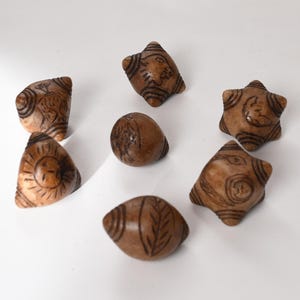 Peruvian Chumpi Khuya Apu Stones Set of 7 Alabaster / Caliza Stone hand crafted Sacred Valley CS52505