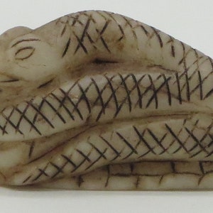 Carved Alabaster Snake hand crafted Sacred Valley Peru