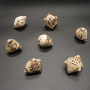 Peruvian Chumpi Khuya Apu Stones Set of 7 Alabaster / Caliza Stone hand crafted Sacred Valley CS2404