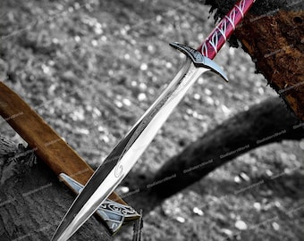 Unique Christmas Gift | Hand Forged Viking Sword | Sword W Scabbard | Medieval Design for Collectors | Unique HOLIDAY Gift Idea | Men,s Gift