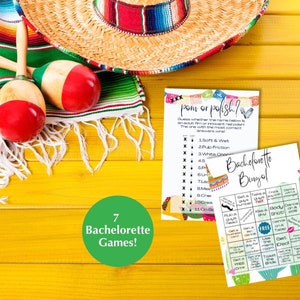 Druckbare Bachelorette Spiele, Fiesta Bachelorette Spiele Bundle, Finale Fiesta Spiele