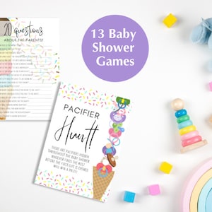 Ice Cream Shower Games, Ice Cream Baby Shower, Ice Cream Social, Sprinkle, Scooped Up