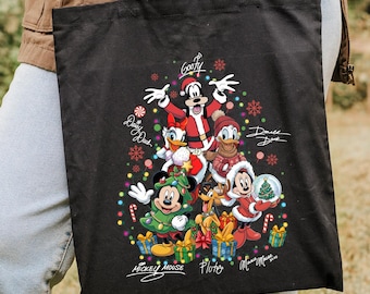 Mickey and Friends Tote Bag, Christmas Tote Bag, Disney Tote Bag, Goofy Tote Bag, Minnie Tote Bag, Disney Vacation Bag, Daisy Tote Bag