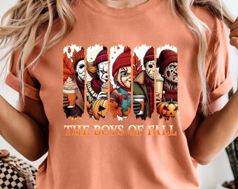 The Boys Of Fall T-shirt, Comfort Colors, Halloween Shirt, Killer Shirt, Scary Shirt, Horror Shirt, Spooky Halloween Gift, Fall Shirt