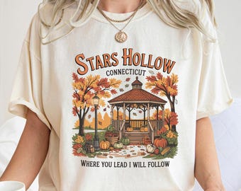 Stars Hallow T-shirt, Comfort Colors, Fall Shirt, Autumn Shirt, Cozy Vibes Shirt, Book Lover Shirt, Inspirational Shirt, Bookish Shirt