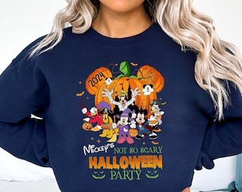 Disney Halloween Party Sweatshirt, Mickey Halloween Hoodie, Disney Family Sweatshirt,Disney Matching Shirt, Goofy, Disney Pumpkin Sweatshirt