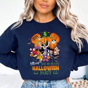 Disney Halloween Party Sweatshirt, Mickey Halloween Hoodie, Disney Family Sweatshirt,Disney Matching Shirt, Goofy, Disney Pumpkin Sweatshirt