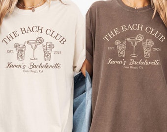 The Bach Club Shirt, Custom Bachelorette Party Shirt, Luxury Bachelorette Merch, Comfort Colors Shirt, Social Cocktail Club, Bridesmaid Gift