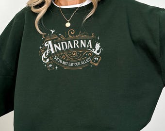 Fourth Wing We Do Not Eat Our Allies Sweatshirt, Andarna Fourth Wing Shirt, Dragon Woman, Basgiath War College Sweatshirt, Bookish Gifts