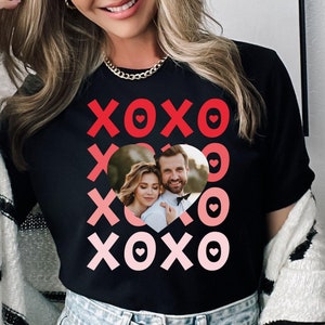 XOXO Valentine's Day Shirt, Custom Couples Photo Shirt, Girlfriend Valentine Gift, Valentines Outfit, Girlfriend Shirt, Photo Couple Gifts