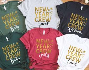 New Year Crew Shirts, Happy New Year Crew Shirt, New Years Eve Shirts, Christmas Family, Christmas Party, Hello 2025 Shirt, Christmas Gifts