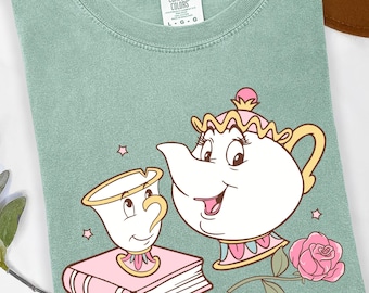 Mrs. Potts and Chip Shirt, Beauty and The Beast Shirt, Disney Characters Shirt, Disney Princess Shirt, Best Birthday Gifts, Comfort Colors