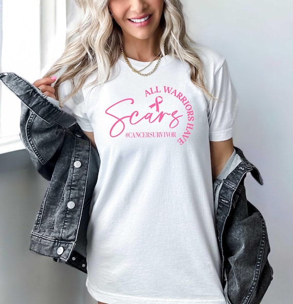 All Warriors Have Scars Shirt, Cancer Fighter Shirt, Breast Cancer Support Shirt, Cancer Warrior Shirt, Awareness Day, Pink Ribbon Shirt