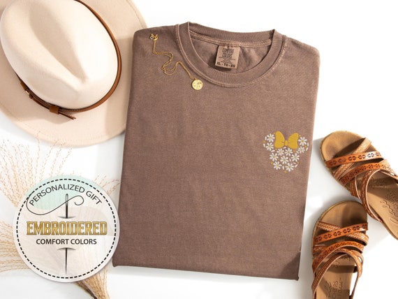 Embroidery Minnie Mouse Shirt, Disney Matching Shirt, Comfort Colors, Disney Couple Shirt, Disneyworld Shirt, Disney Trip Shirt