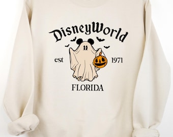 Disneyworld Halloween Sweatshirt, Mickey Minnie Ghost Sweatshirt