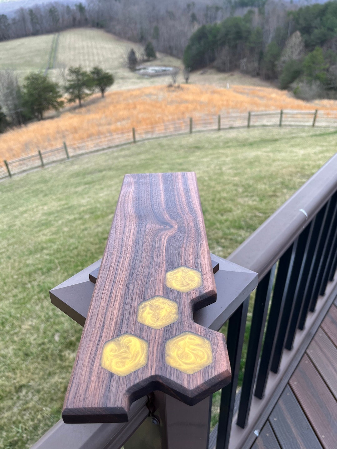 Sampler Board | Serving Board | Charcuterie Board | Walnut and Gold ...