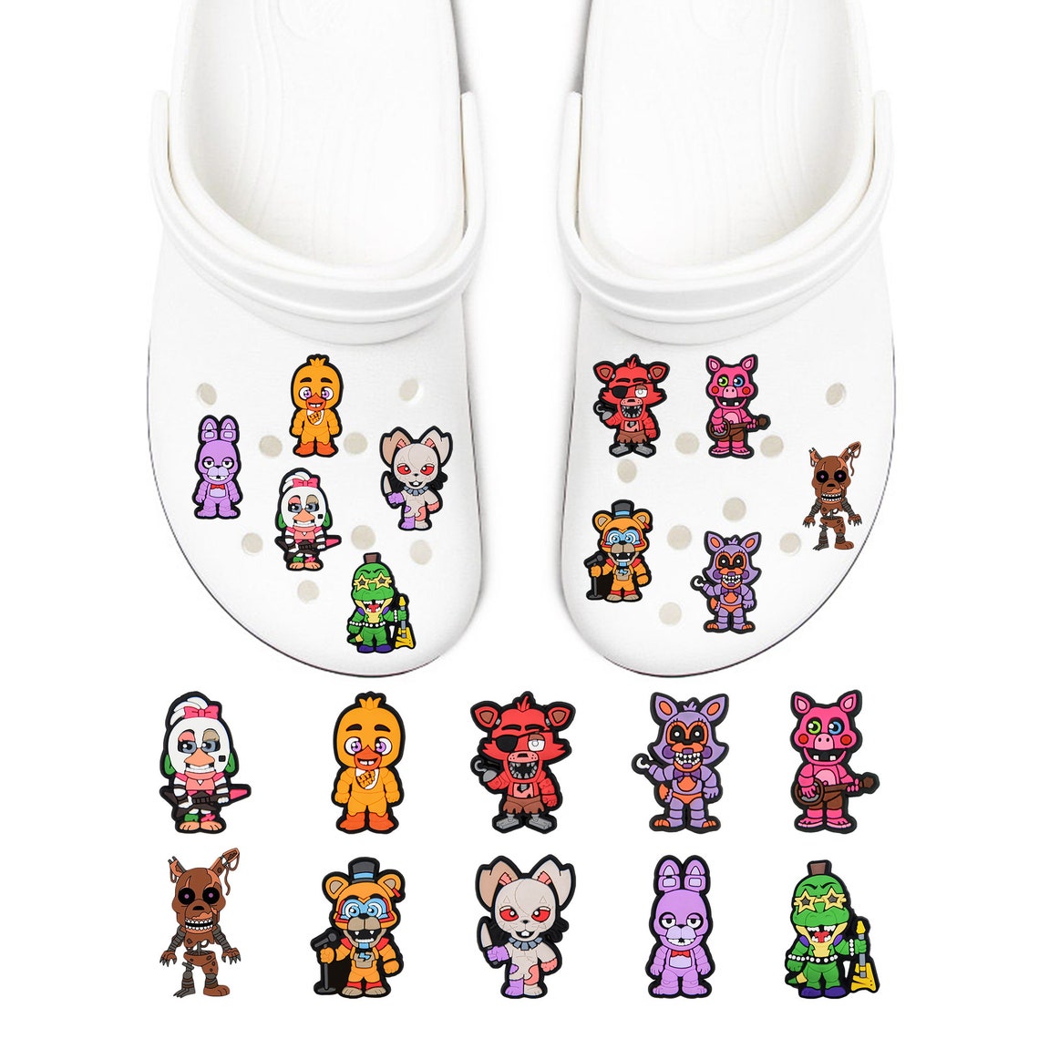 FNÀF Croc Charms 10PCS Superhero Shoes Charm for Crocs PVC Etsy