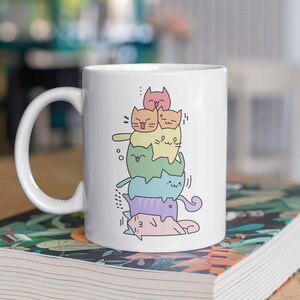 Subtle LGBTQ Cat coffee mug Discreet Pride Gift for LGBT Gay Lesbian Bi Transgender Cat Mom Dad Ally Rainbow Flag Gifts Queer Pride Month