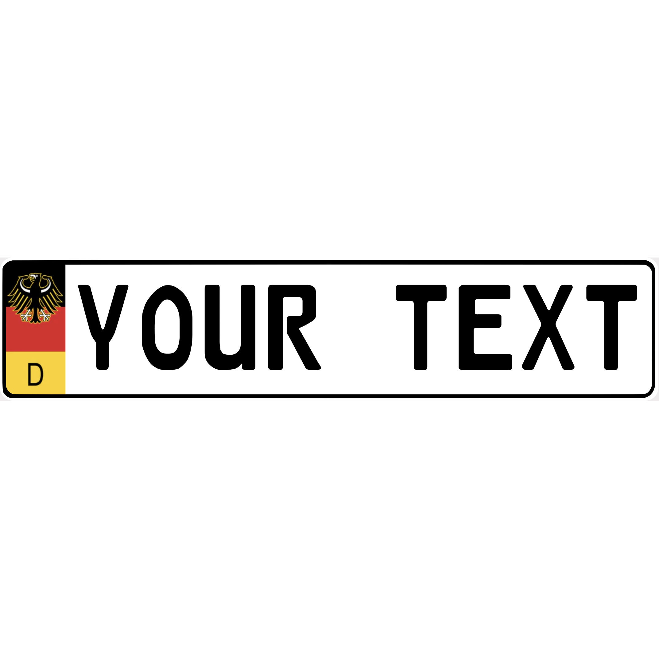 Embossed Coat of Arms German License Plate