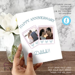 Polaroid Love - Plantilla digital personalizable - Tarjeta de cumpleaños y San Valentín: personaliza, edita en línea a través de Templett e imprime en casa.