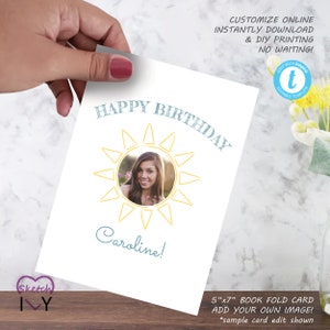 Sunburst de l'espace - modèle numérique personnalisable - carte de voeux : personnalisez, modifiez en ligne avec Templett et imprimez à la maison DIY