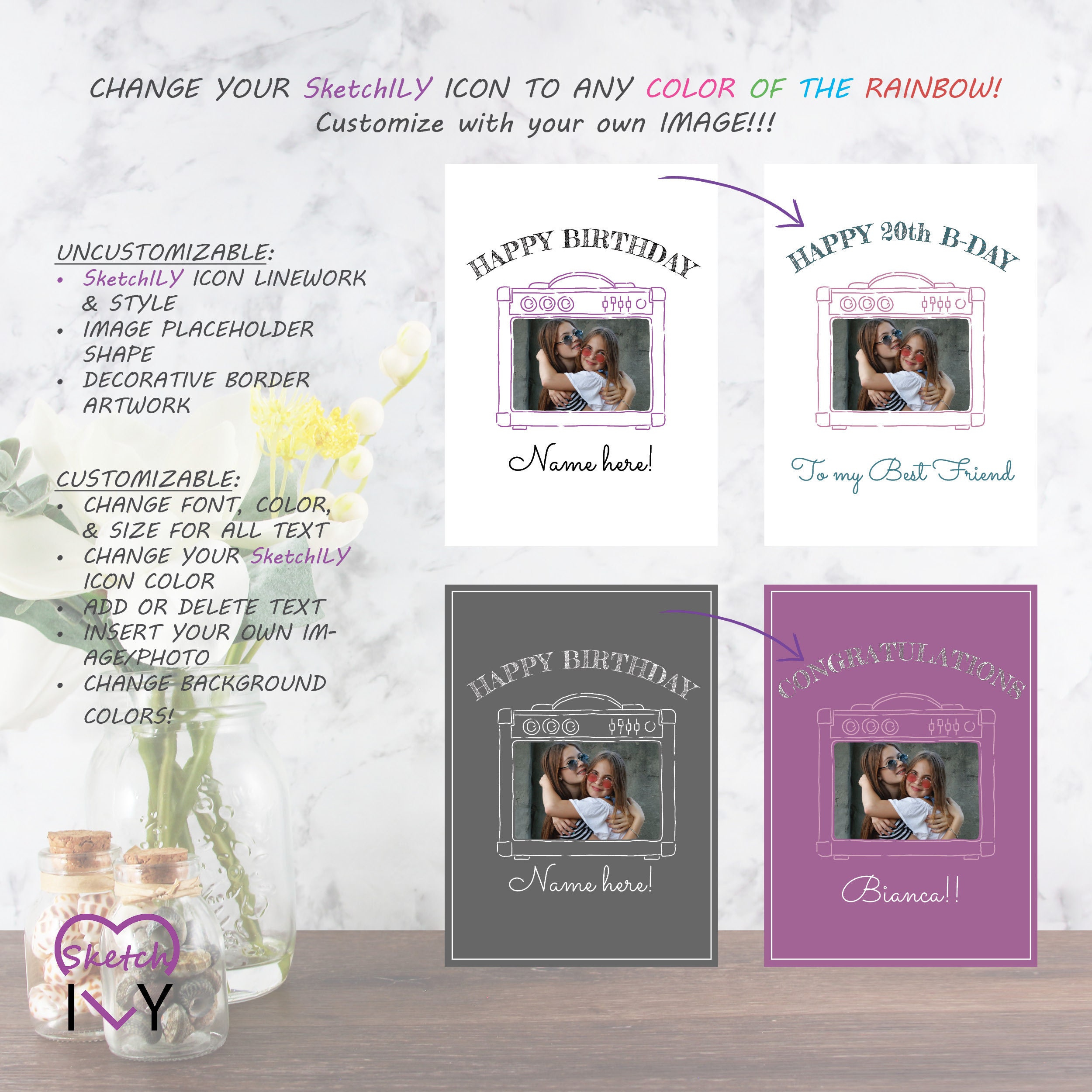 Music Amplifier Customizable Digital Template Greeting Card ...