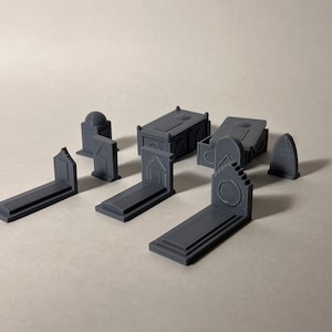 Spooky Graveyard Cemetary Terrain Pieces for Decoration or Tabletop Games 3D Printed