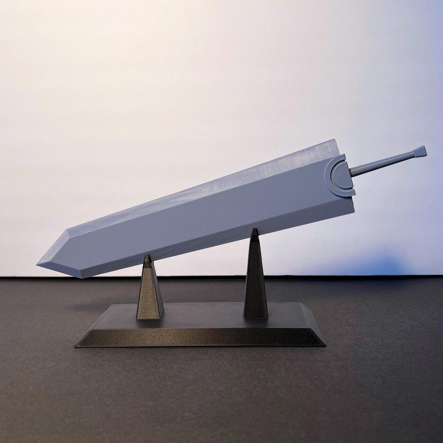 12" Unpainted Manga Fantasy Greatsword Replica Model Kit - Desk Display 3D Print - DIY Miniature Prop for Painting